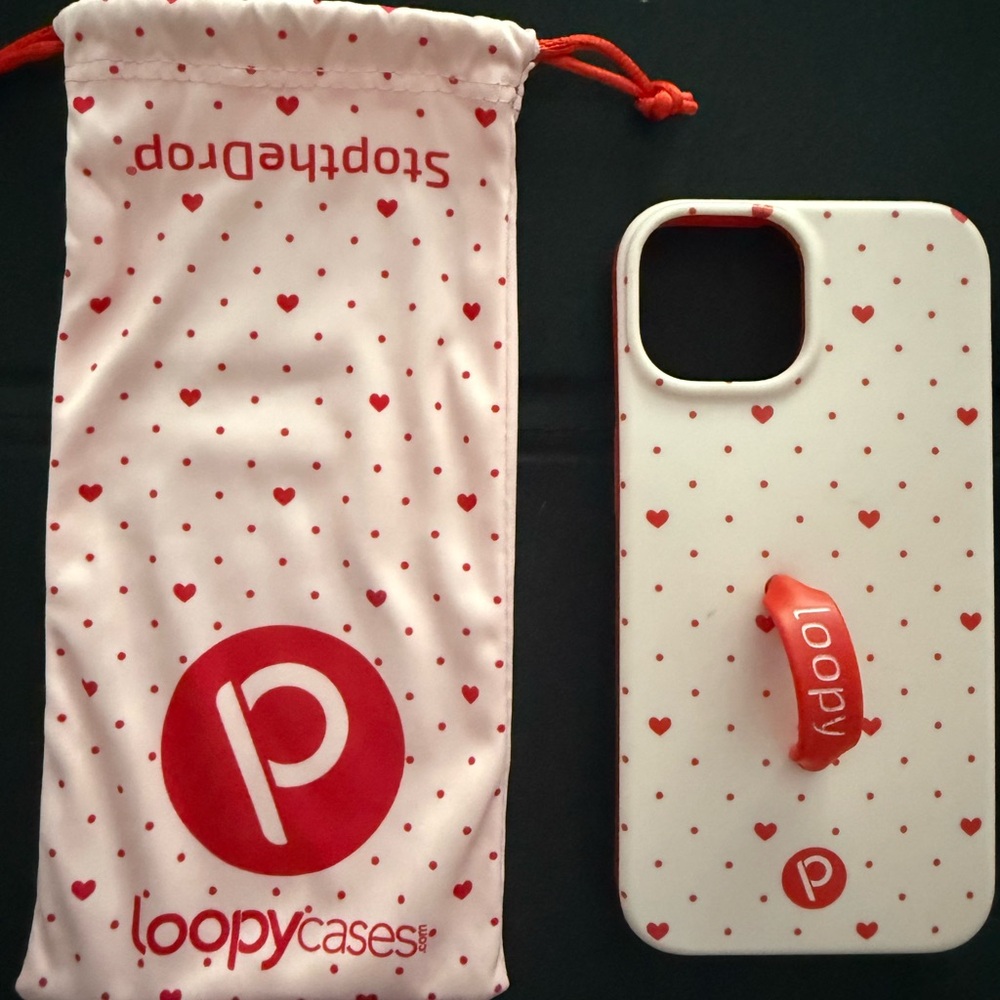 Loopy Case Red and White Speckled Phone Case IPHONE 13